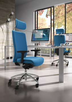 WIKI - Height-adjustable fabric office chair with 5-Spoke base by Leyform - view 3