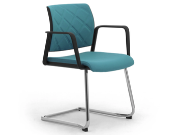 WIKI TECH - Cantilever upholstered fabric chair by Leyform - view 2