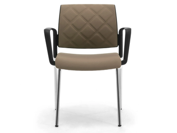 WIKI TECH - Upholstered fabric chair with armrests by Leyform - view 3
