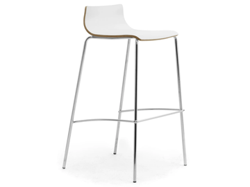 MY STOOL - High laminate and chrome steel stool by Leyform - view 3