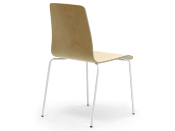 ZEROSEDICI WOOD - Stackable multi-layer wood chair with linking device by Leyform - view 3