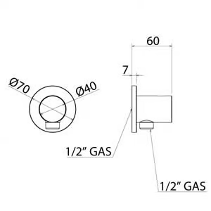 ACC022 - Stainless steel handshower holder by Linki - view 3