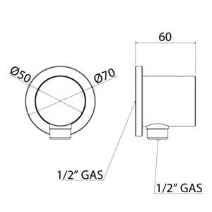 ACC025 - Stainless steel handshower holder by Linki - view 3