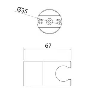 ACC037 - Stainless steel handshower holder by Linki - view 3