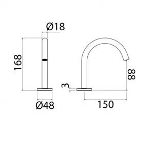 CANNE 005 - Deck-mounted stainless steel sink spout by Linki - view 3