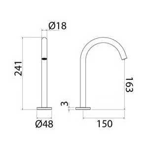 CANNE 006 - Deck-mounted stainless steel sink spout by Linki - view 3