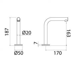 CANNE 030 - Deck-mounted stainless steel sink spout by Linki - view 3