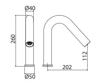 CANNE 036 - Deck-mounted stainless steel bathtub spout by Linki - view 3