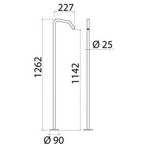 CANNE 051 - Floor standing stainless steel sink spout by Linki - view 3
