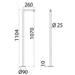 CANNE 053 - Floor standing stainless steel sink spout by Linki - view 3