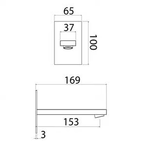 CANNE 104 - Wall-mounted stainless steel sink spout by Linki - view 3