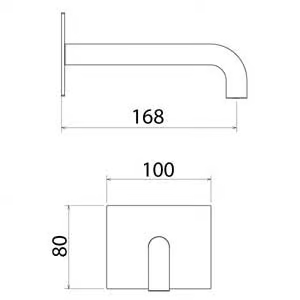 CANNE 114 - Wall-mounted stainless steel sink spout by Linki - view 3