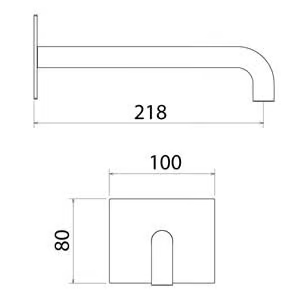 CANNE 115 - Wall-mounted stainless steel sink spout by Linki - view 3