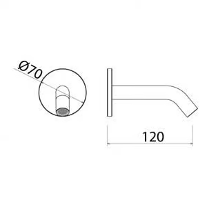 CANNE 124 - Wall-mounted stainless steel sink spout by Linki - view 3