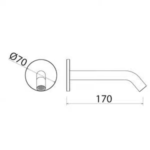 CANNE 125 - Wall-mounted stainless steel sink spout by Linki - view 3