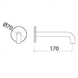 CANNE 133 - Wall-mounted stainless steel sink spout by Linki - view 3