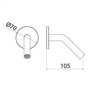 CANNE 143 - Wall-mounted stainless steel sink spout by Linki - view 3