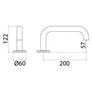 CANNE 208 - Deck-mounted stainless steel bathtub spout by Linki - view 3
