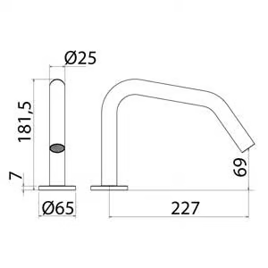 CANNE 209 - Deck-mounted stainless steel bathtub spout by Linki - view 3