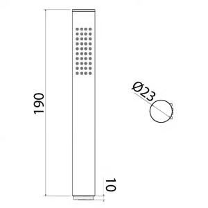 DOC001 - Stainless steel handshower by Linki - view 3