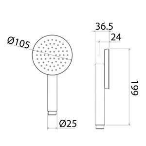 DOC005 - Stainless steel handshower by Linki - view 3
