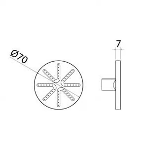 DOC013 - Built-in stainless steel side shower by Linki - view 3