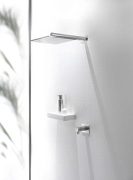 SOF011 - Adjustable square stainless steel overhead shower by Linki - view 3