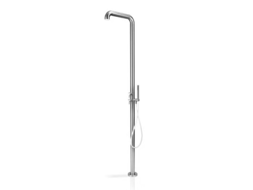 OUTDOOR 006 - Stainless steel outdoor shower with hand shower by Linki - view 2