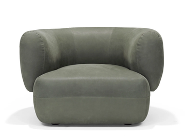 ARP - Leather armchair with armrests by Linteloo - view 2