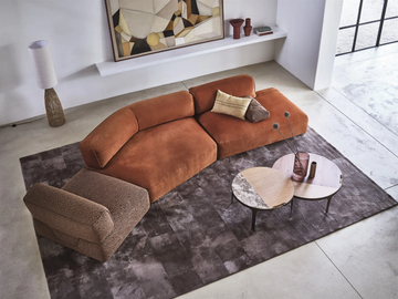 GILBERT - Modular curved fabric sofa by Linteloo - view 3