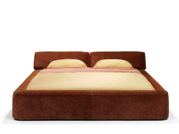 GILBERT - Double bed with upholstered headboard by Linteloo - view 2