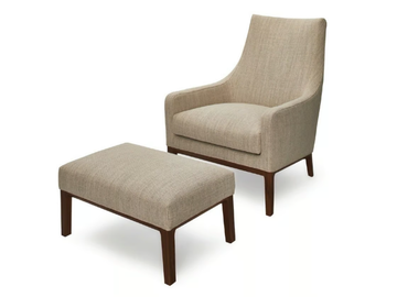 MILES - Upholstered fabric footstool by Linteloo - view 3