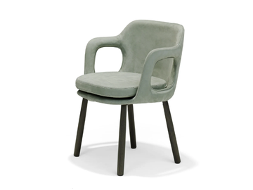 HEATH - Upholstered fabric chair with armrests by Linteloo - view 2
