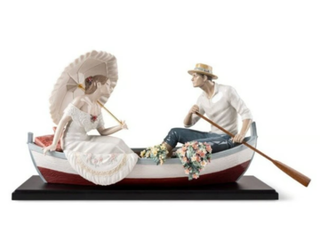 ROMANCE ON THE LAKE - Porcelain decorative object by Lladró - view 2