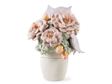 VASE WITH FLOWERS - Porcelain decorative object by Lladró - view 3