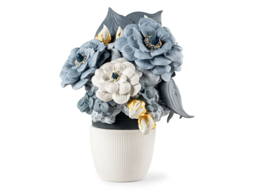 VASE WITH FLOWERS - Porcelain decorative object by Lladró - view 2