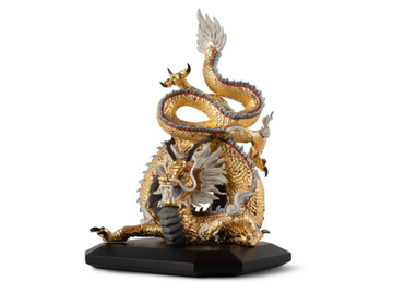 PROTECTIVE DRAGON - Porcelain decorative object by Lladró - view 2