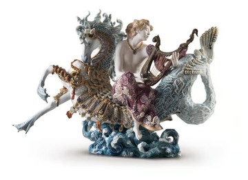 ARION ON A SEAHORSE - Porcelain decorative object by Lladró - view 3