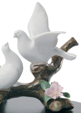 DOVES ON A CHERRY TREE - Porcelain decorative object by Lladró - view 3