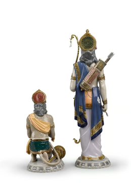 LAKSHMAN AND HANUMAN - Porcelain decorative object by Lladró - view 3