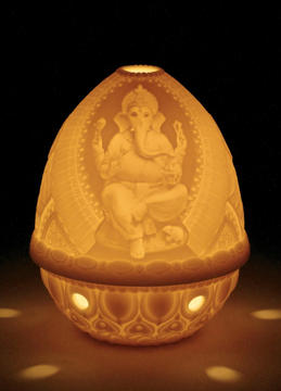LORD GANESHA - Cordless porcelain table lamp by Lladró - view 3