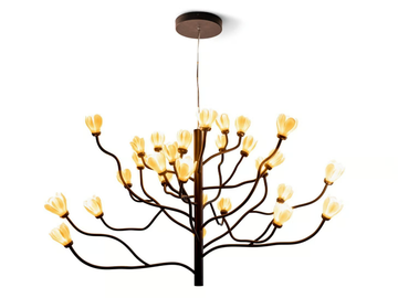 MOKUREN - Handmade porcelain chandelier by Lladró - view 2