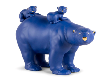 MUMMY BEAR AND BABIES - Porcelain decorative object by Lladró - view 2