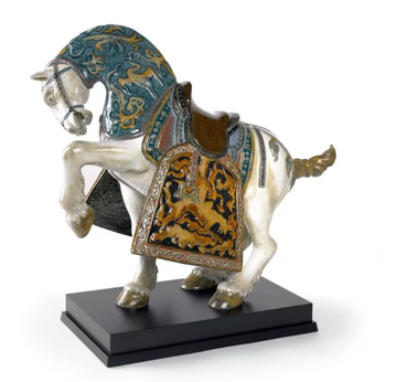 ORIENTAL HORSE GLAZED - Porcelain decorative object by Lladró - view 3