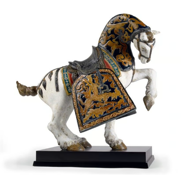 ORIENTAL HORSE - Porcelain decorative object by Lladró - view 3