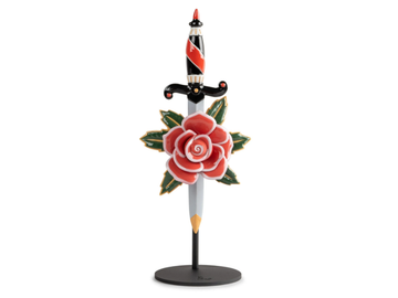 DAGGER AND ROSE - Porcelain decorative object by Lladró - view 2