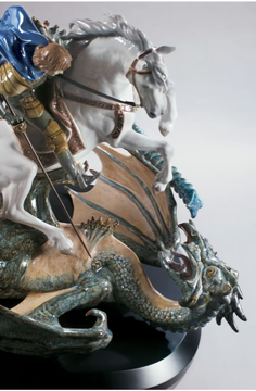 SAINT GEORGE AND THE DRAGON - Porcelain decorative object by Lladró - view 3