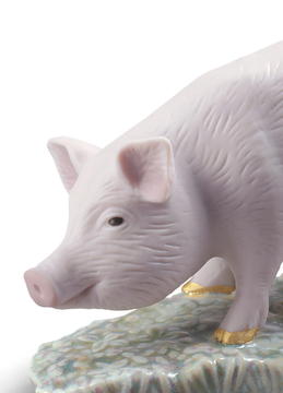 THE PIG MINI - Porcelain decorative object by Lladró - view 3