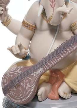 VEENA GANESHA - Porcelain decorative object by Lladró - view 3