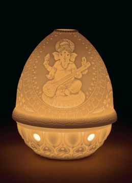 VEENA GANESHA - Cordless porcelain table lamp by Lladró - view 3